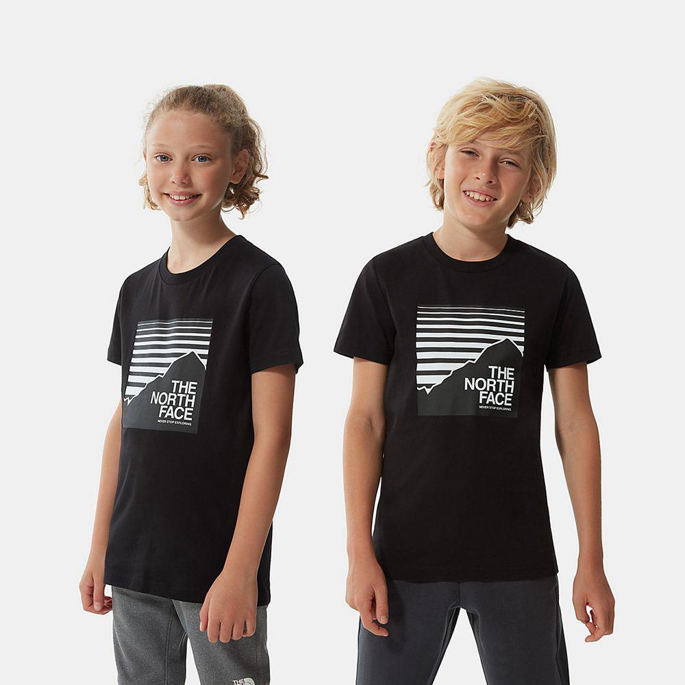 The North Face Box Παιδικα T Shirt - Μαυρα (ZWSV06512)